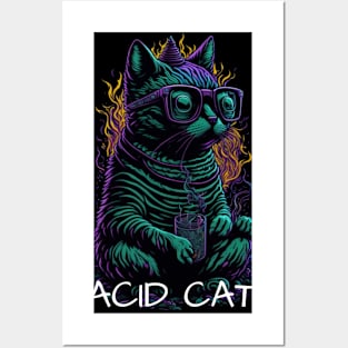 Techno Cat T-Shirt - Techno Organism - Catsondrugs.com - #cats #catsofinstagram #cat #of #catstagram #instagram #catlover #catlife #catlovers #instacat #kitten #pets Posters and Art